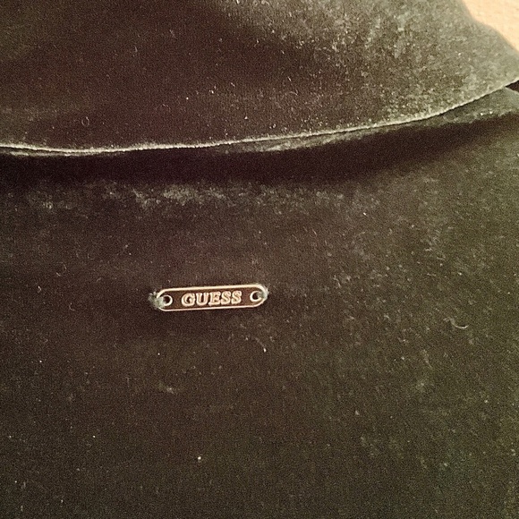 Guess Olga Mini Dress Green Velour Velvet Turtle neck Long sleeve Stretch XS - Picture 16 of 16